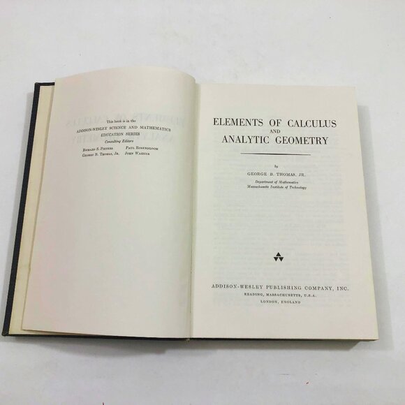 Elements of Calculus & Analytic Geometry by G B Thomas Jr 1962 2nd Printing - Picture 4 of 7